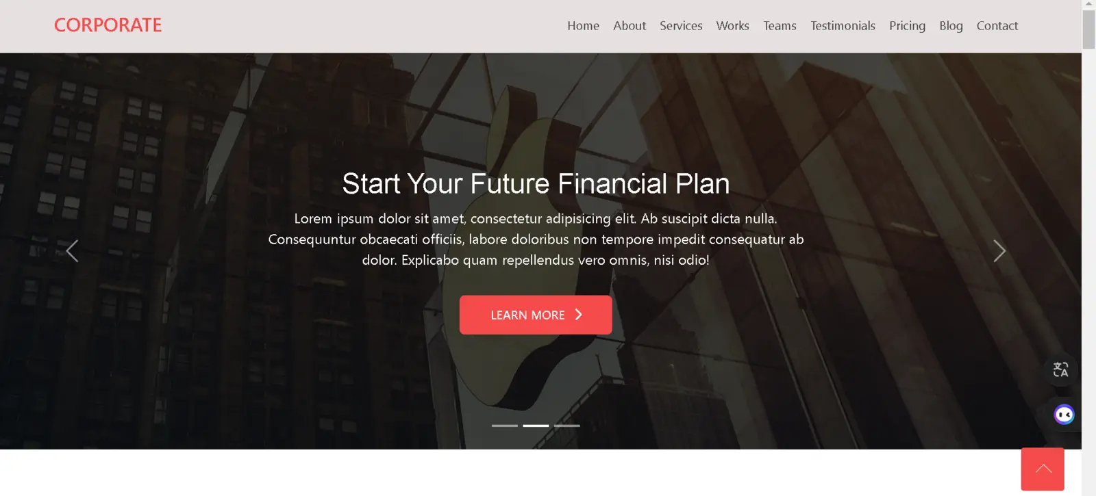 Corporate Website website preview