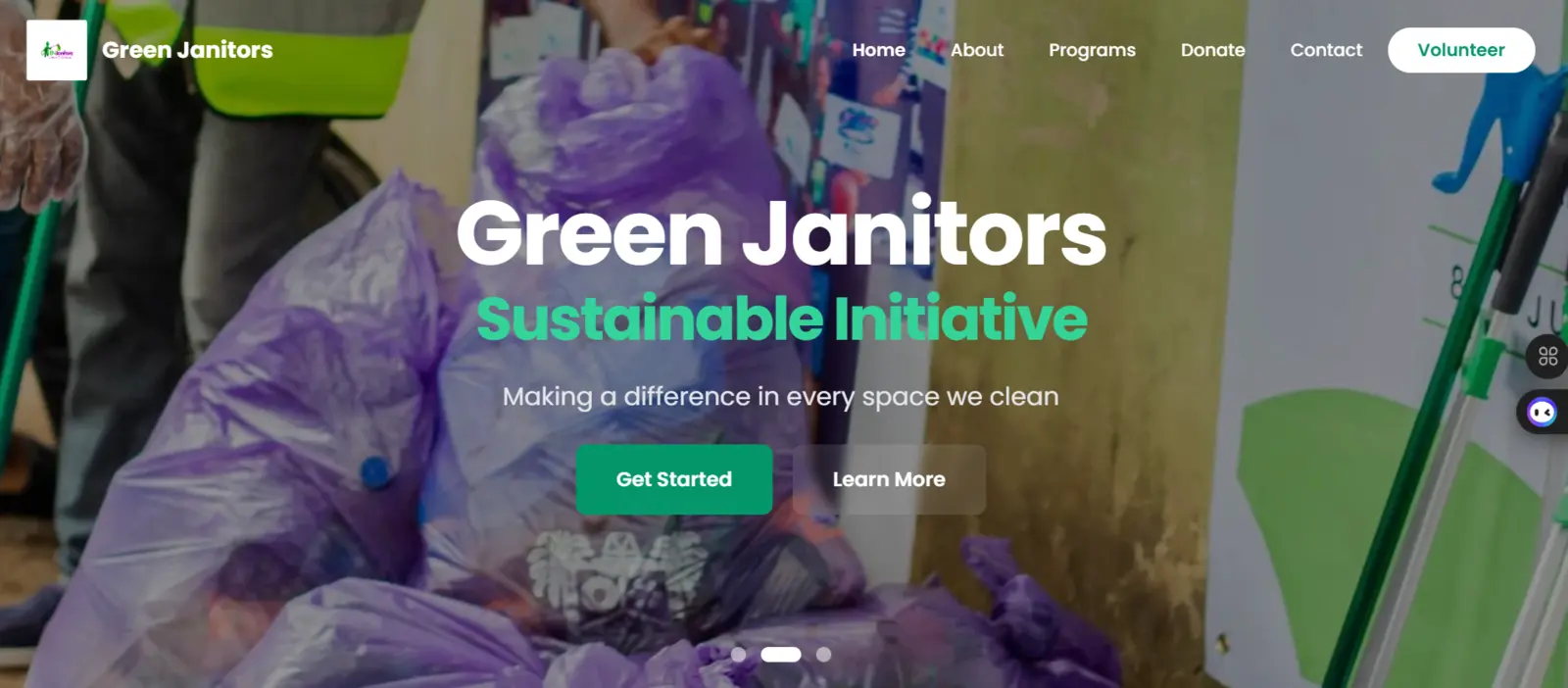 Green Janitors website preview