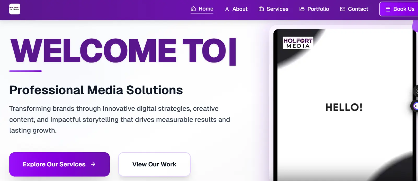 Holfort Media website preview