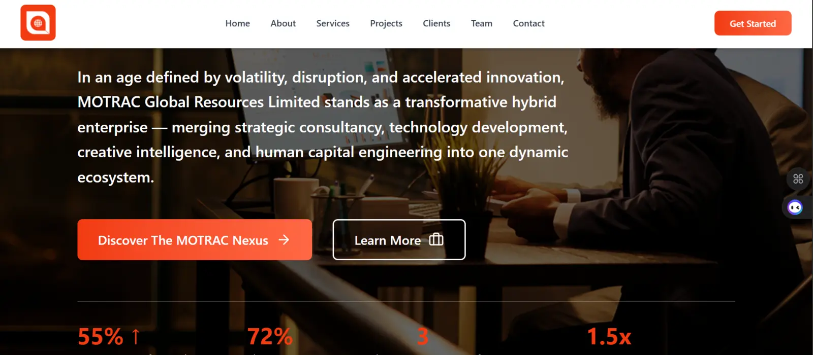 MOTRAC Global Resources website preview